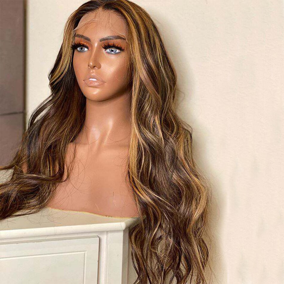 180 Density Glueless Full Lace Wigs Honey Blonde