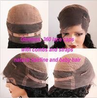 Thumbnail for Brown Highlight Wavy Human Hair Full Lace Wigs