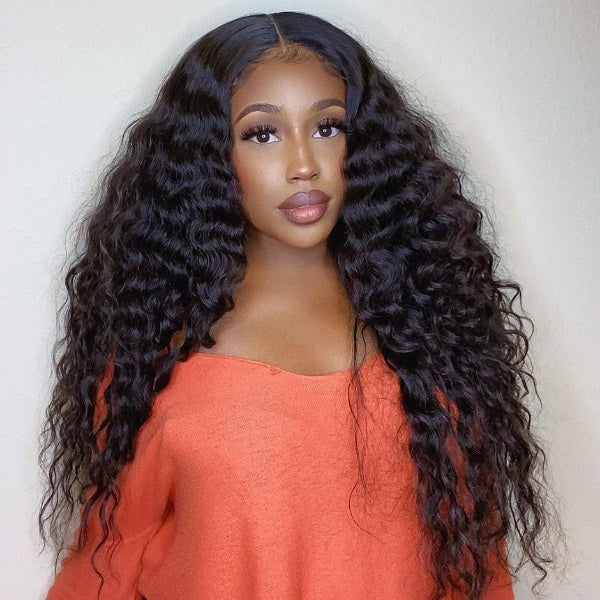 Mongolian Loose Deep Wave Lace Closure Wig