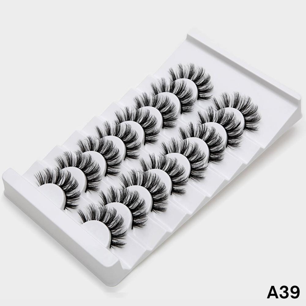 5/8 Pairs 3D Mink Lashes Natural False Eyelashes