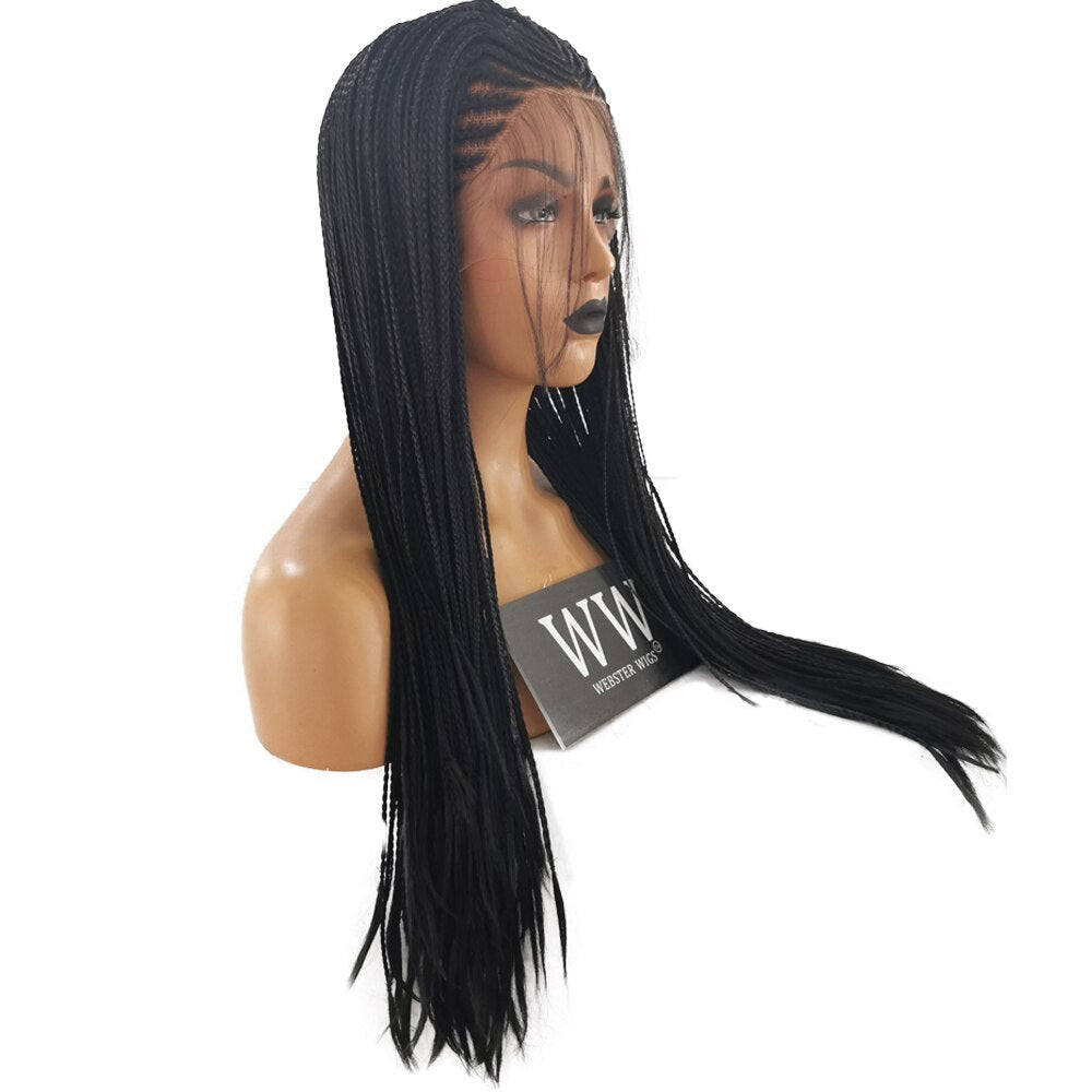 Braided Box Braids Wig With Baby Hair