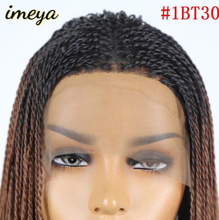 Black Heat Resistant Fiber Synthetic Hair Wigs 2x Twist Braids