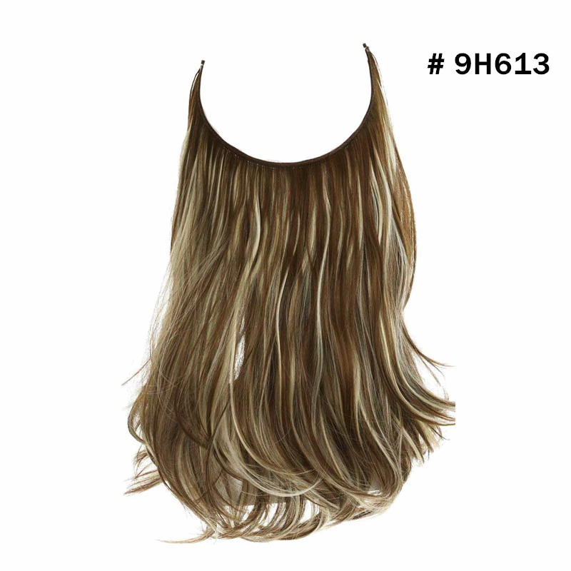 12"14" 16" 18"  Hair Extensions No Clip in Ombre Blonde Black Pink Synthetic