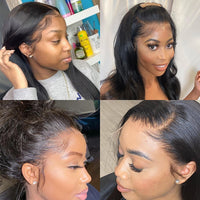 Thumbnail for Pre Plucked Brazilian Bone Straight Hair Remy 13x4 Lace Frontal Wig