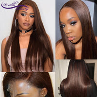 Thumbnail for 360Lace  Straight Brown  250Density  PrePlucked Remy Hair