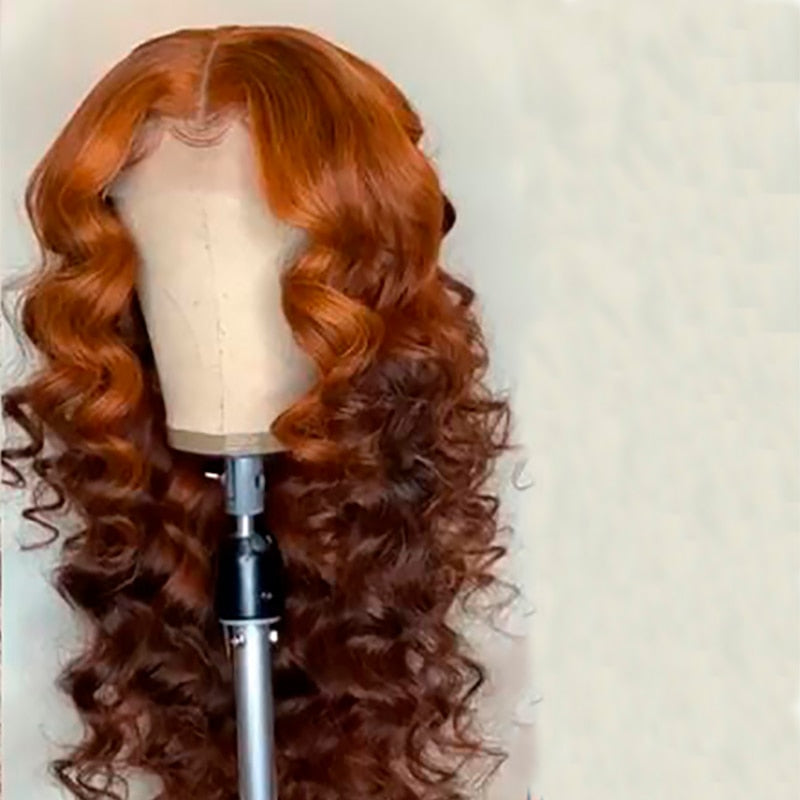 Omber Brown Lace Front Wigs With Pre Plucked Hairline