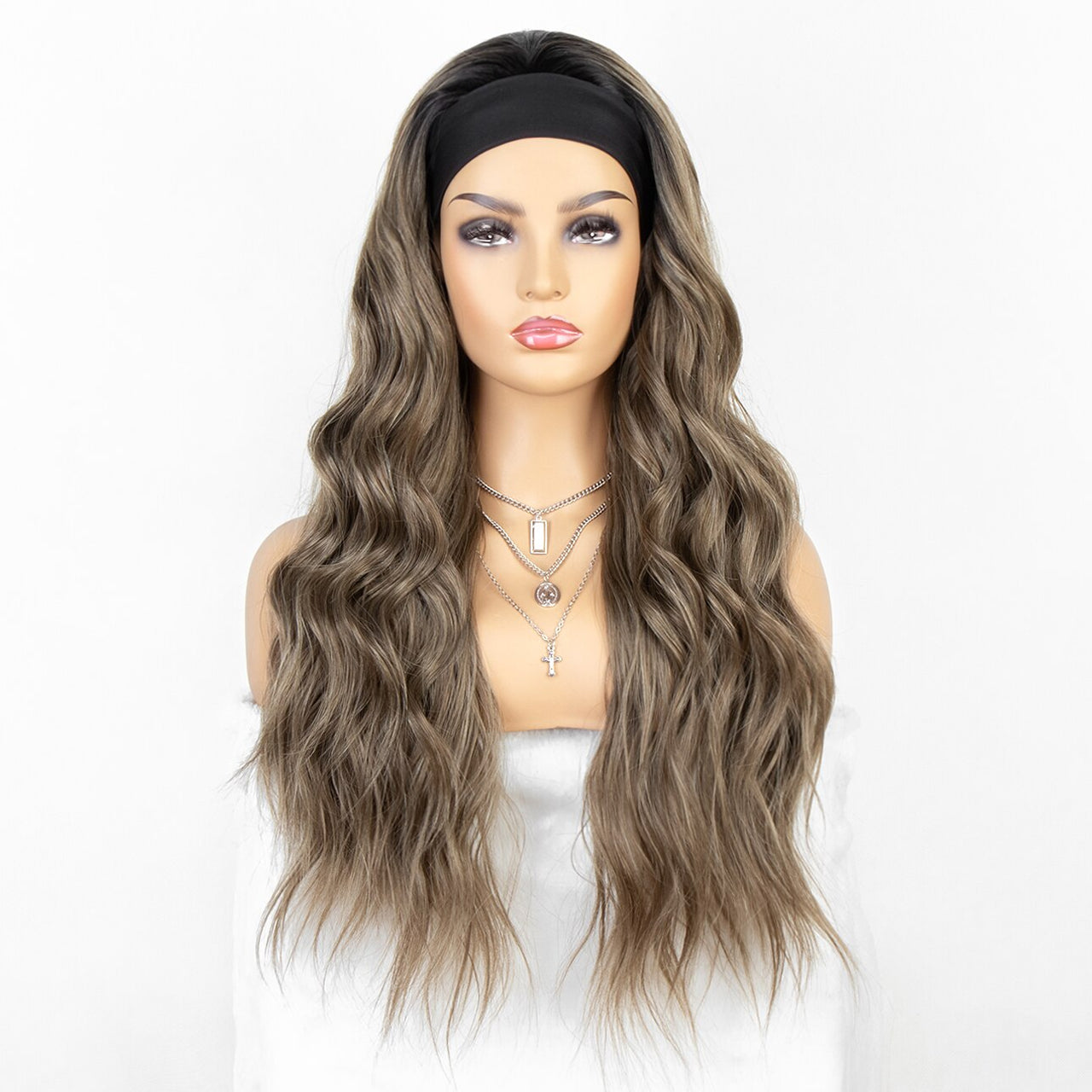 Long Wavy Headband Wig