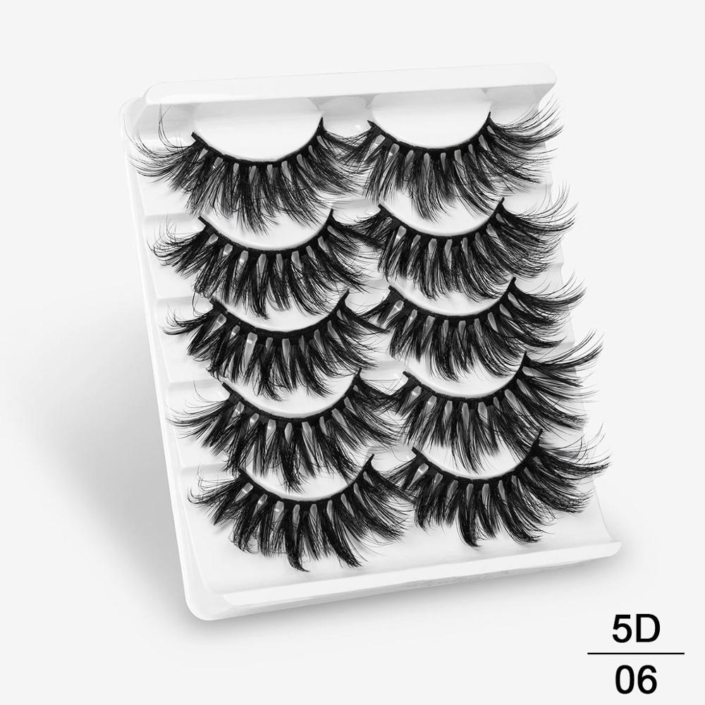 5Pairs 3D Mink Lashes False Eyelashes Natural/Thick Long Eye