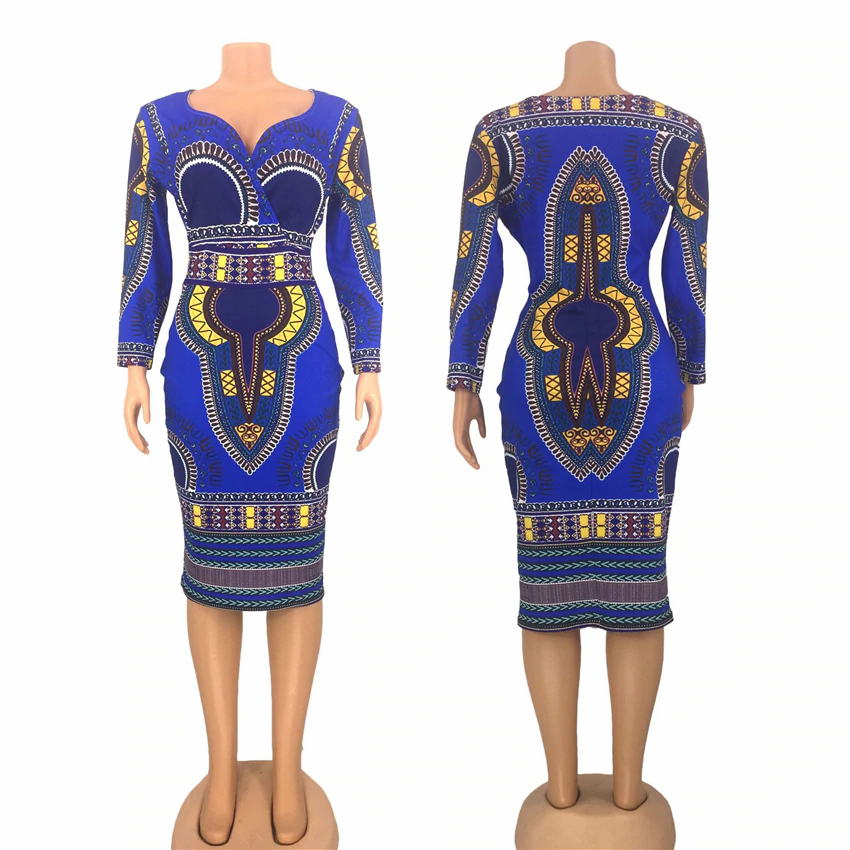 Dashiki Tribal Ethnic Fashion V-Neck Ladies