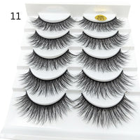 Thumbnail for 5Pairs/Set Faux Mink Hair False Eyelashes Wispy Criss