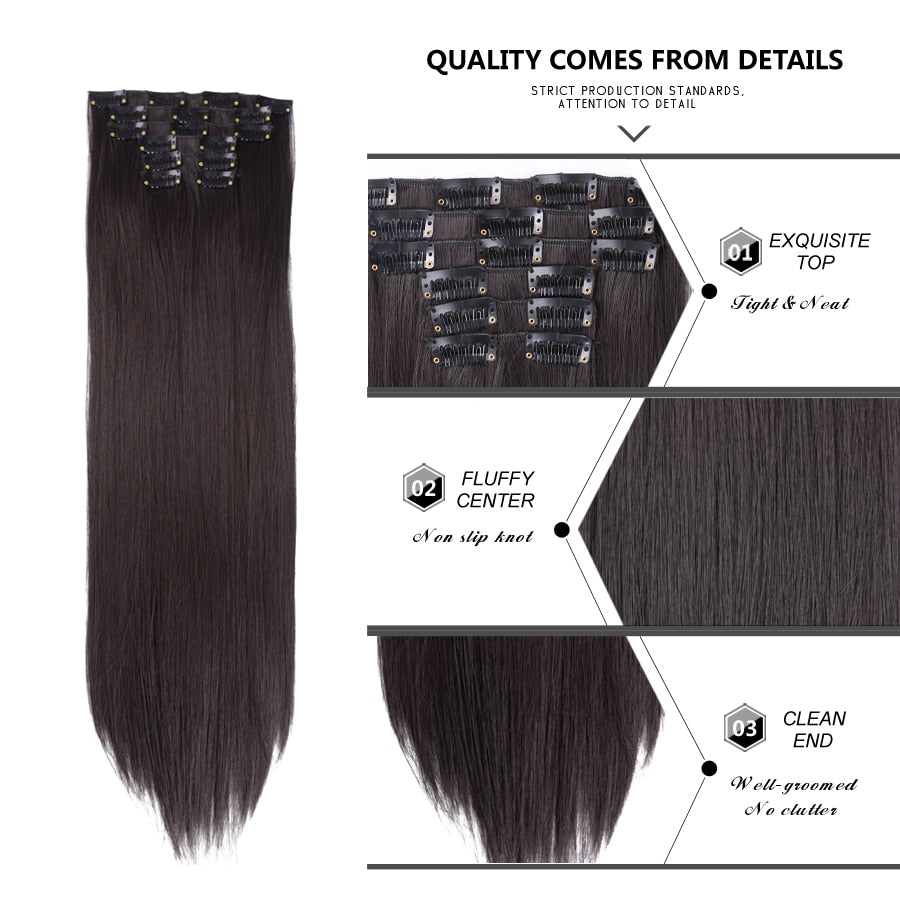 6Pcs/Set 22" Hairpieces