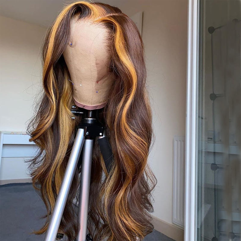 Brazilian Honey Ombre Wig with Baby Hair