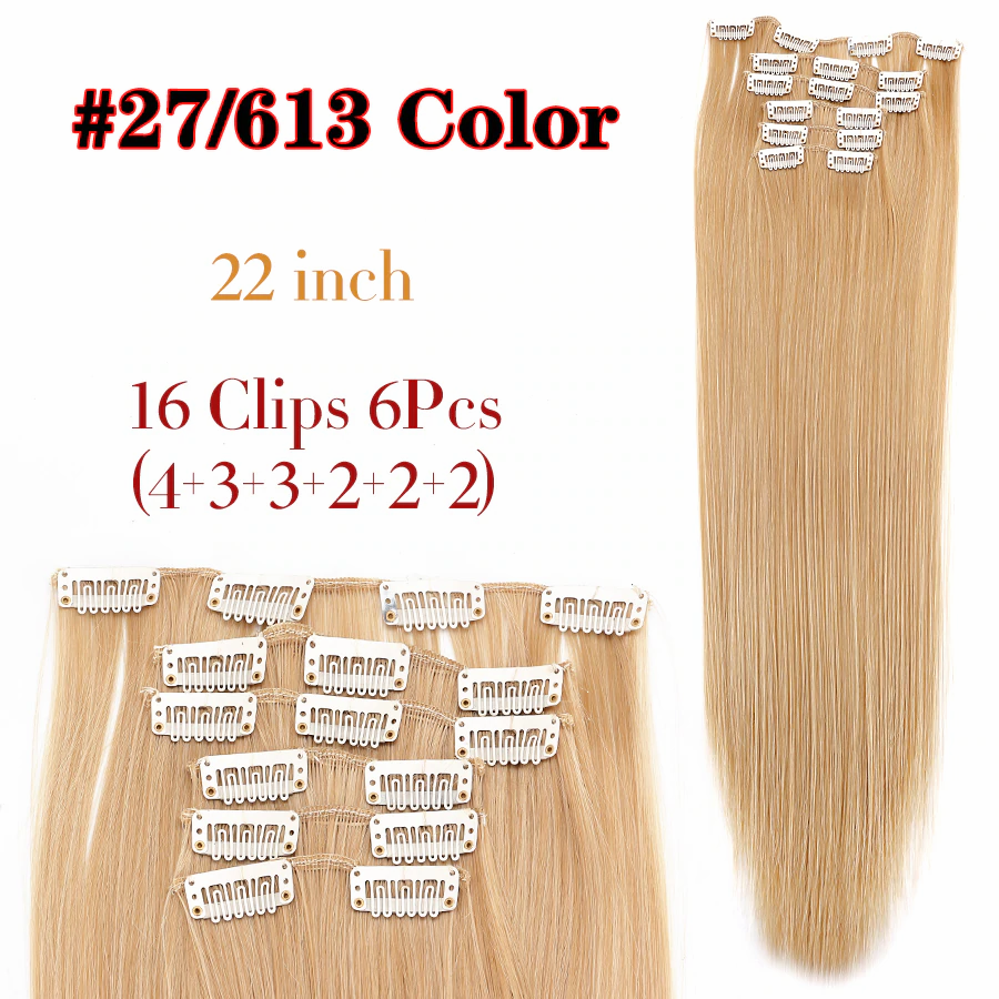 6Pcs/Set 22" Hairpieces