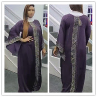 Thumbnail for Dashiki Dress Silk Beading Abaya Bandage Maxi