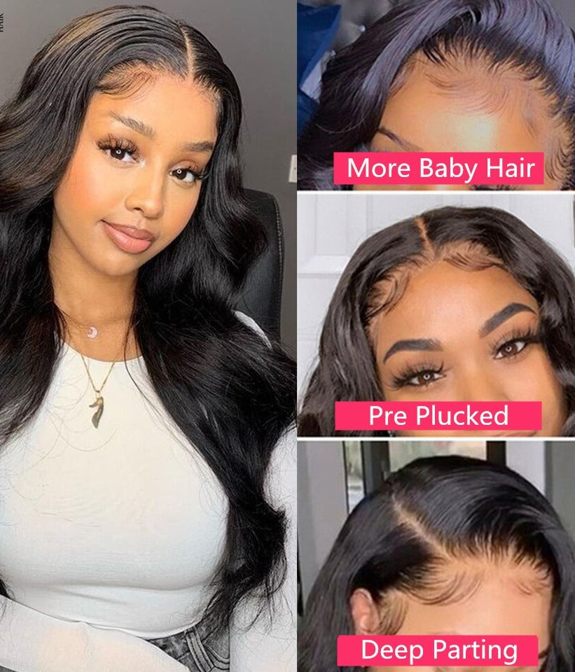 40 Inch Transparent Lace Frontal Wig  Body Wave