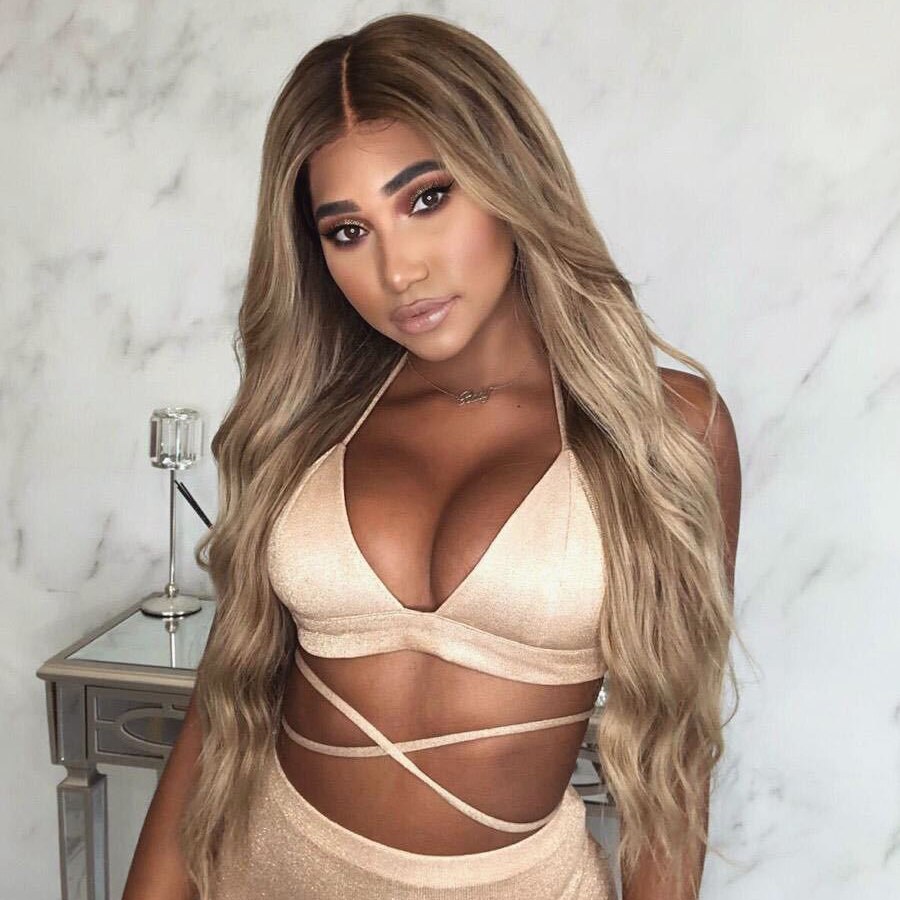 Ombre Transparent Lace Peruvian Highlight Wavy Blonde