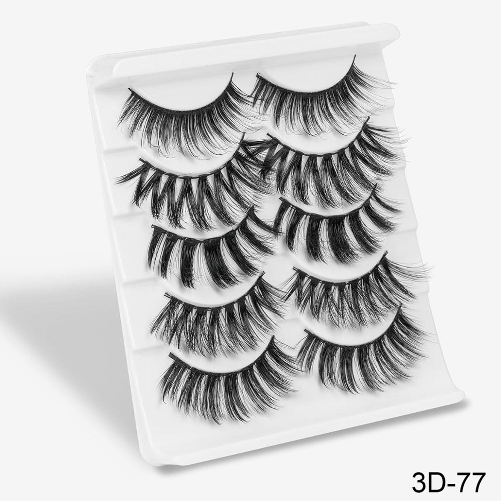 5Pairs 3D Mink Lashes False Eyelashes Natural/Thick Long Eye