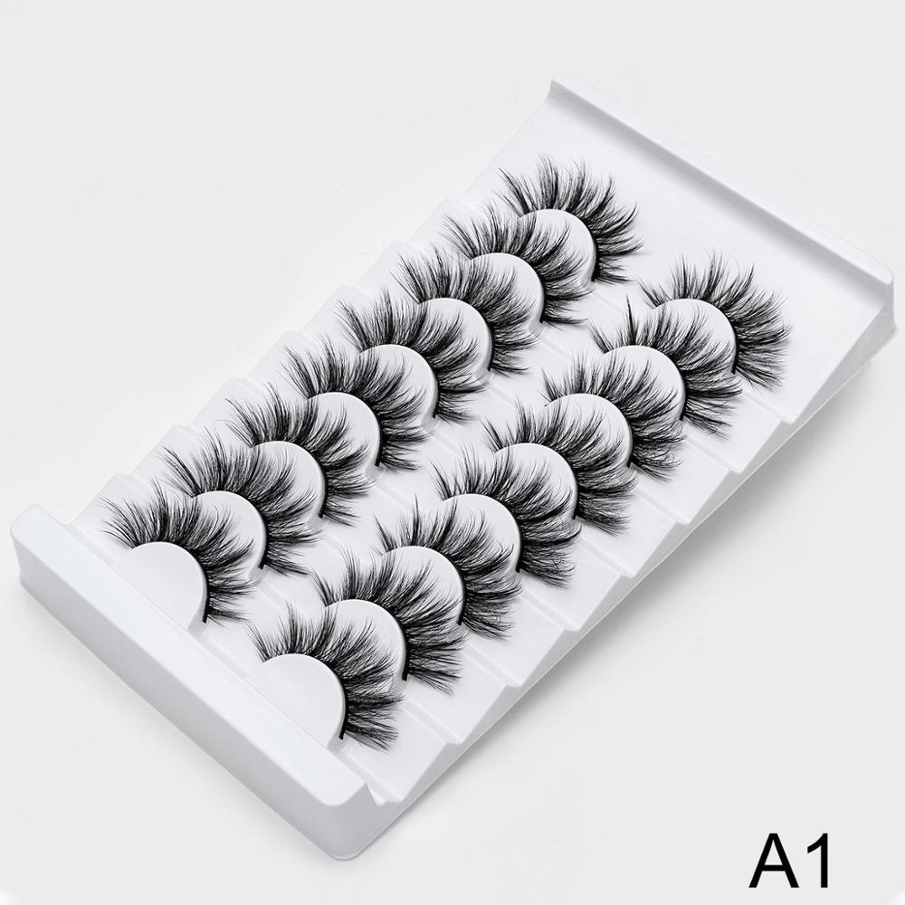 5/8 Pairs 3D Mink Lashes Natural False Eyelashes