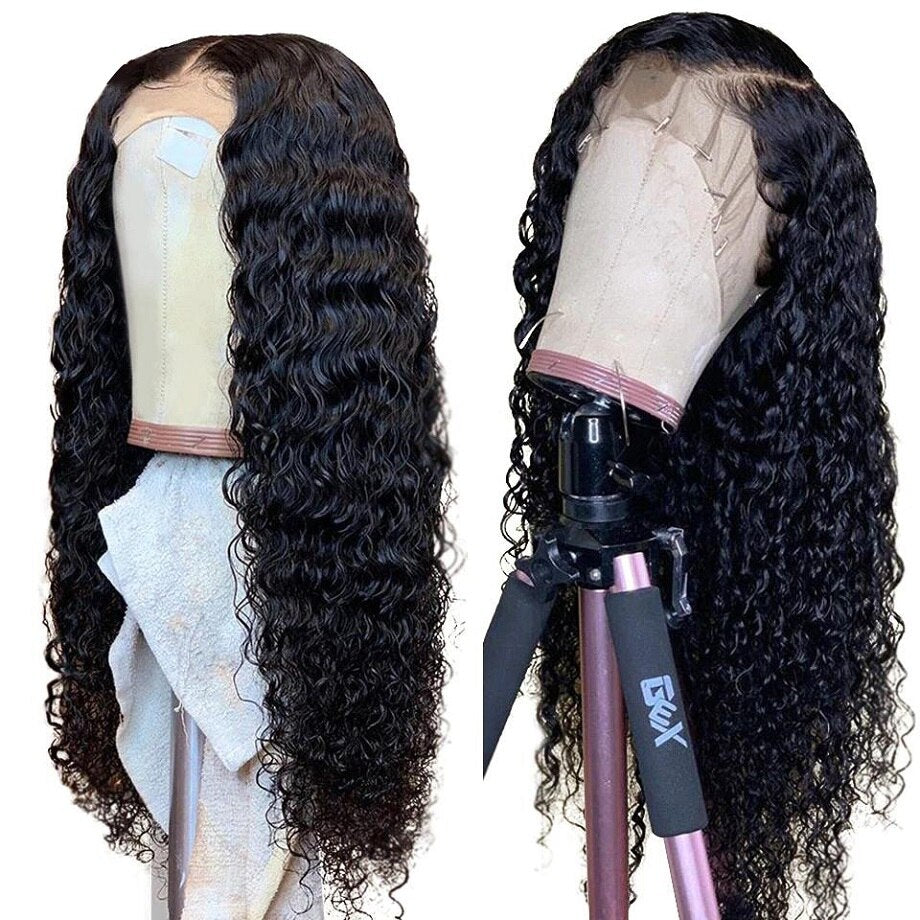 Water Wave Lace Front Wigs  Pre Plucked With Baby