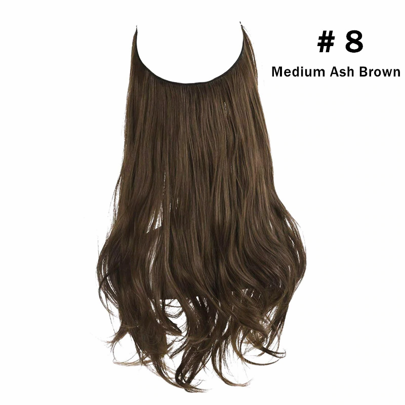 12"14" 16" 18"  Hair Extensions No Clip in Ombre Blonde Black Pink Synthetic