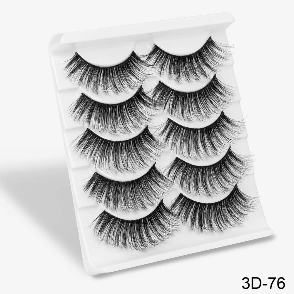 5Pairs 3D Mink Lashes False Eyelashes Natural/Thick Long Eye