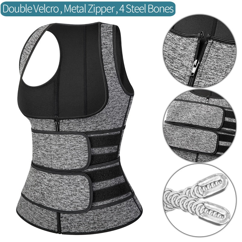 Waist Trainer Vest Neoprene Body Shaper -Sauna Sweat Suit