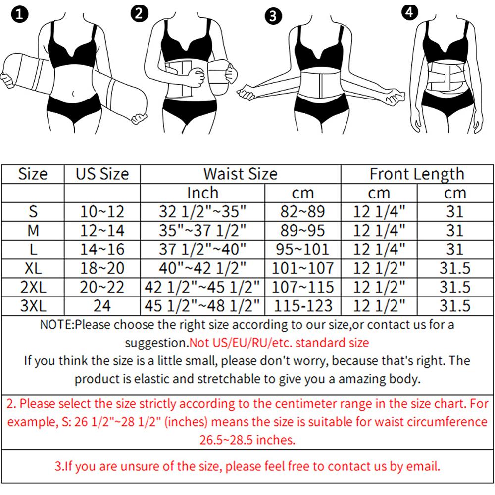 Adjustable Elastic Sauna Waist Trainer Corset Sweat Belt