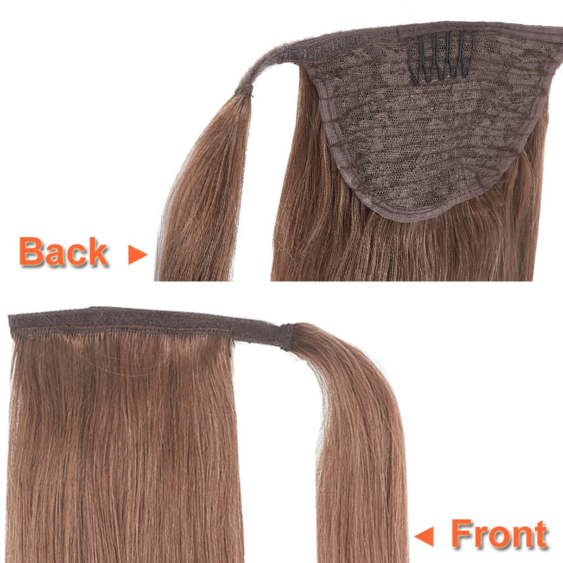 Drawstring Ponytail With Clip in Human Hair