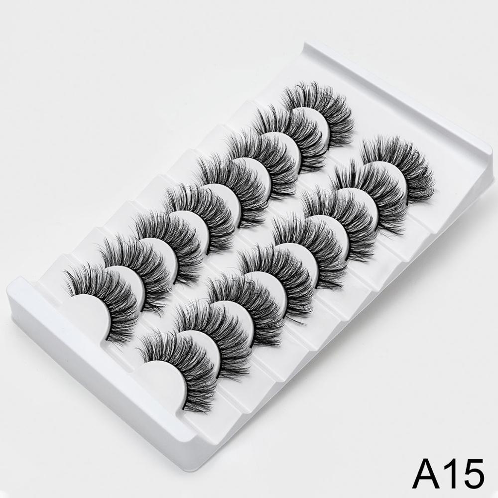 5/8 Pairs 3D Mink Lashes Natural False Eyelashes