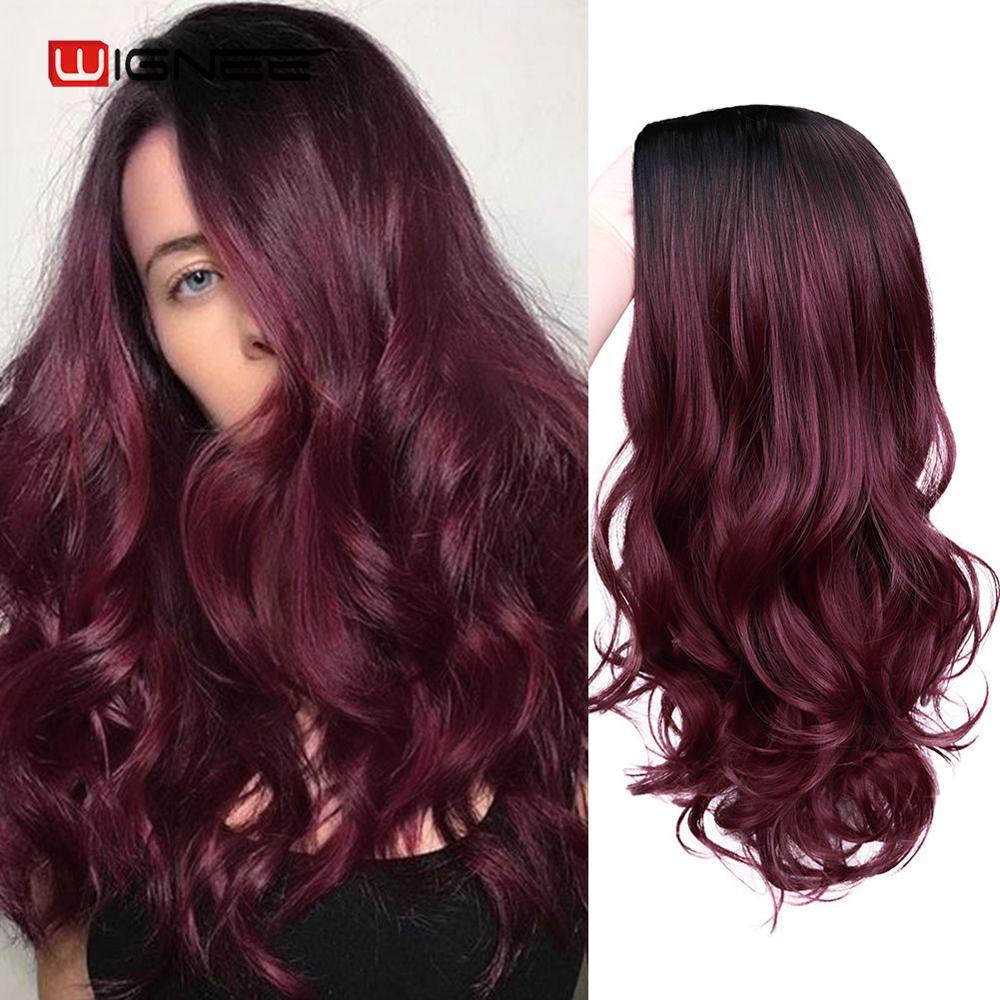 Long Wavy Natural Hair Temperature 3 Tone Ombre Brown Glueless