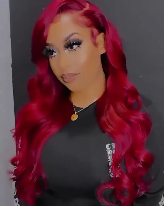 99J Burgundy 13X4 Lace Frontal Wig