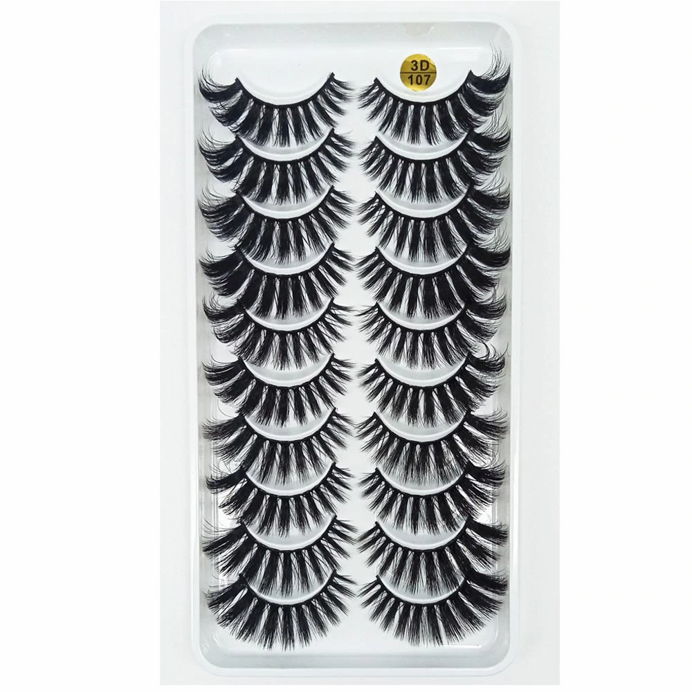 8 Pairs 3D Mink False Eyelashes Natural Wispy Fluffy Dramatic Volume