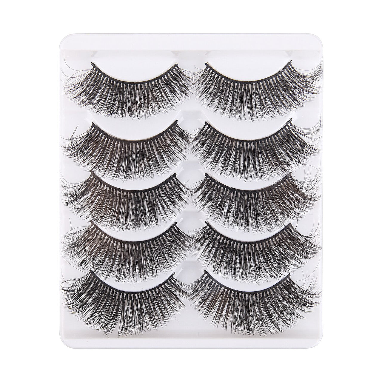 5 Pairs Handmade Eyelashes 3D Soft Mink Hair False Lashes