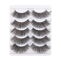 Thumbnail for 5 Pairs Handmade Eyelashes 3D Soft Mink Hair False Lashes