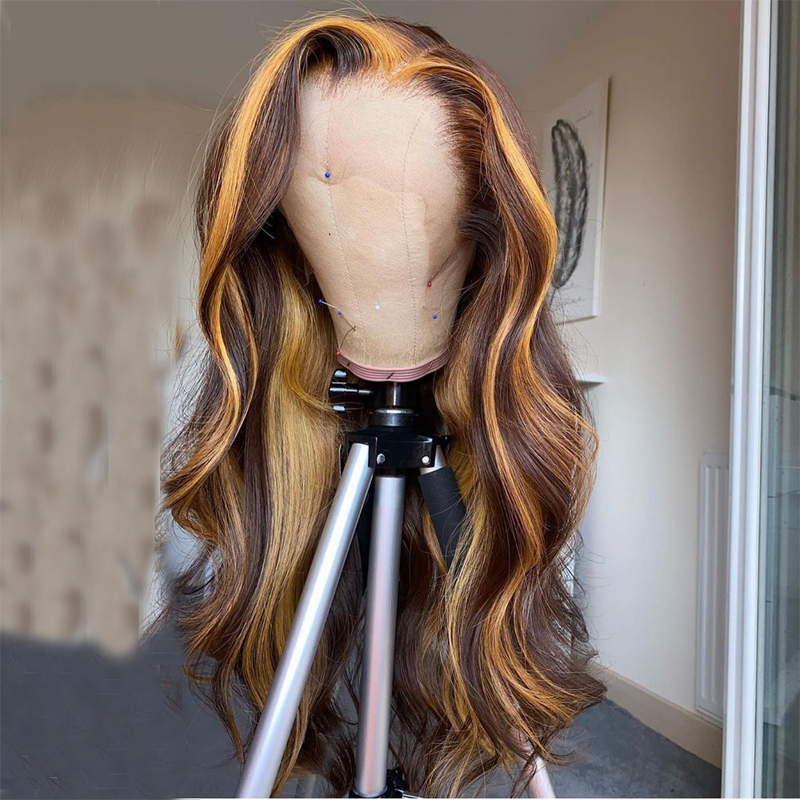 Brazilian Honey Ombre Wig with Baby Hair