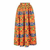 Thumbnail for Full Sleeve Shoulder Off Dashiki Print Split Skirts