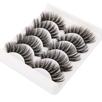 Thumbnail for 5 Pairs Handmade Eyelashes 3D Soft Mink Hair False Lashes