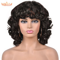 Thumbnail for Afro Kinky Curly Wigs With Bangs