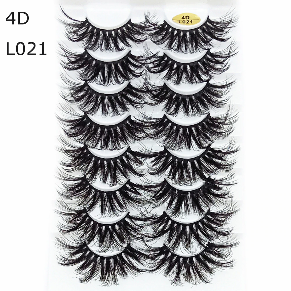 8 Pairs 3D Mink False Eyelashes Natural Wispy Fluffy Dramatic Volume