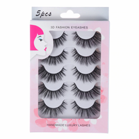 Thumbnail for 5Pairs/Set Faux Mink Hair False Eyelashes Wispy Criss