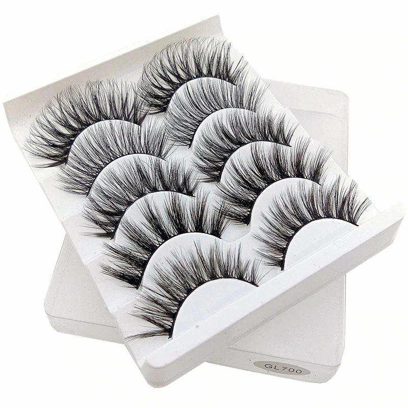 5Pairs 3D Mink Lashes False Eyelashes Natural/Thick Long Eye