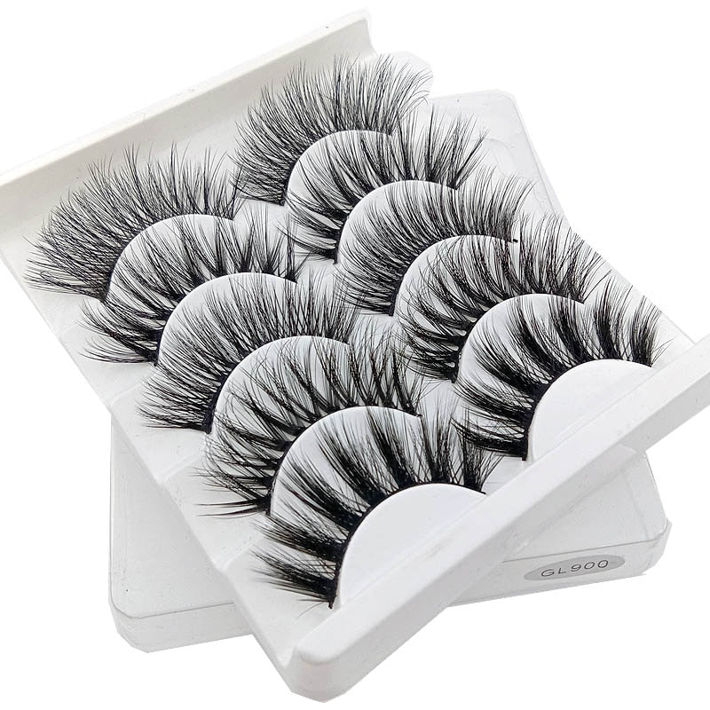 5Pairs 3D Mink Lashes False Eyelashes Natural/Thick Long Eye