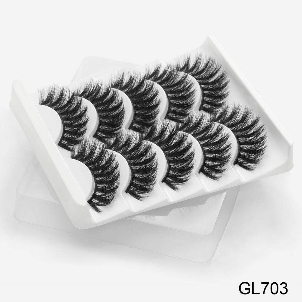 5Pairs 3D Mink Lashes False Eyelashes Natural/Thick Long Eye