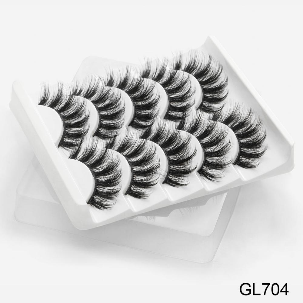 5Pairs 3D Mink Lashes False Eyelashes Natural/Thick Long Eye