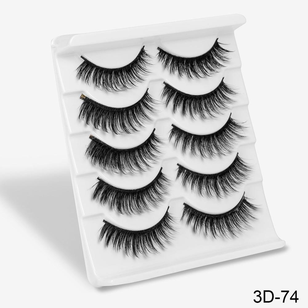 5Pairs 3D Mink Lashes False Eyelashes Natural/Thick Long Eye