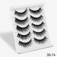 Thumbnail for 5Pairs 3D Mink Lashes False Eyelashes Natural/Thick Long Eye