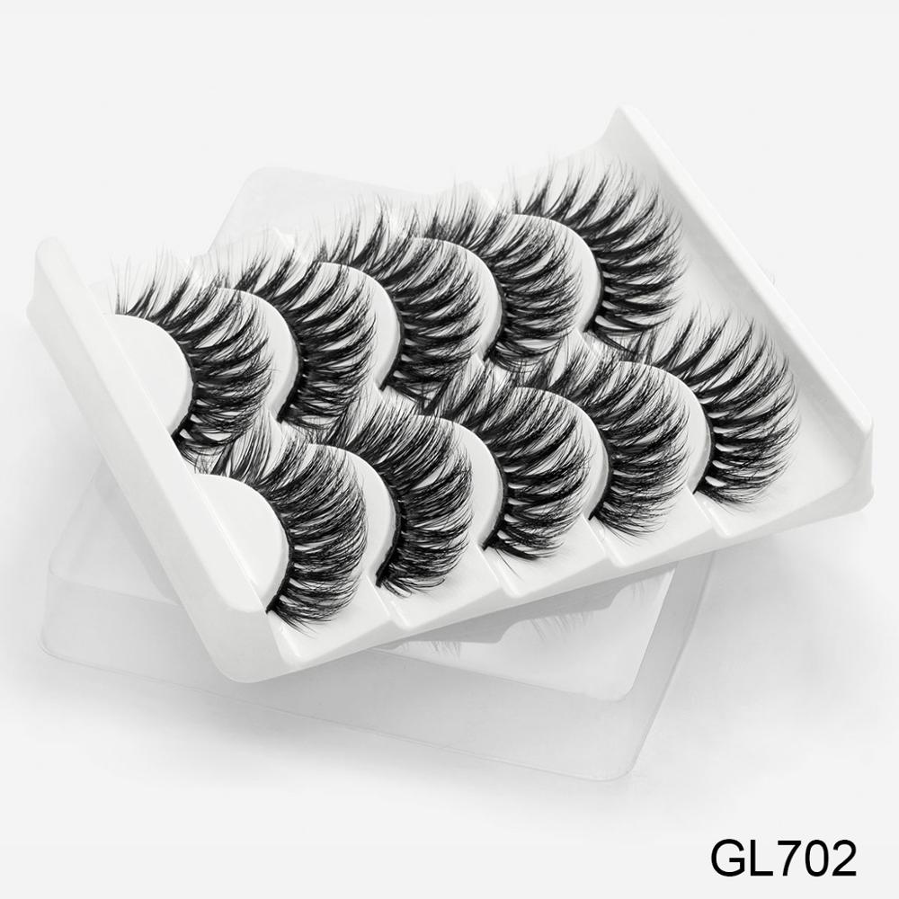 5Pairs 3D Mink Lashes False Eyelashes Natural/Thick Long Eye