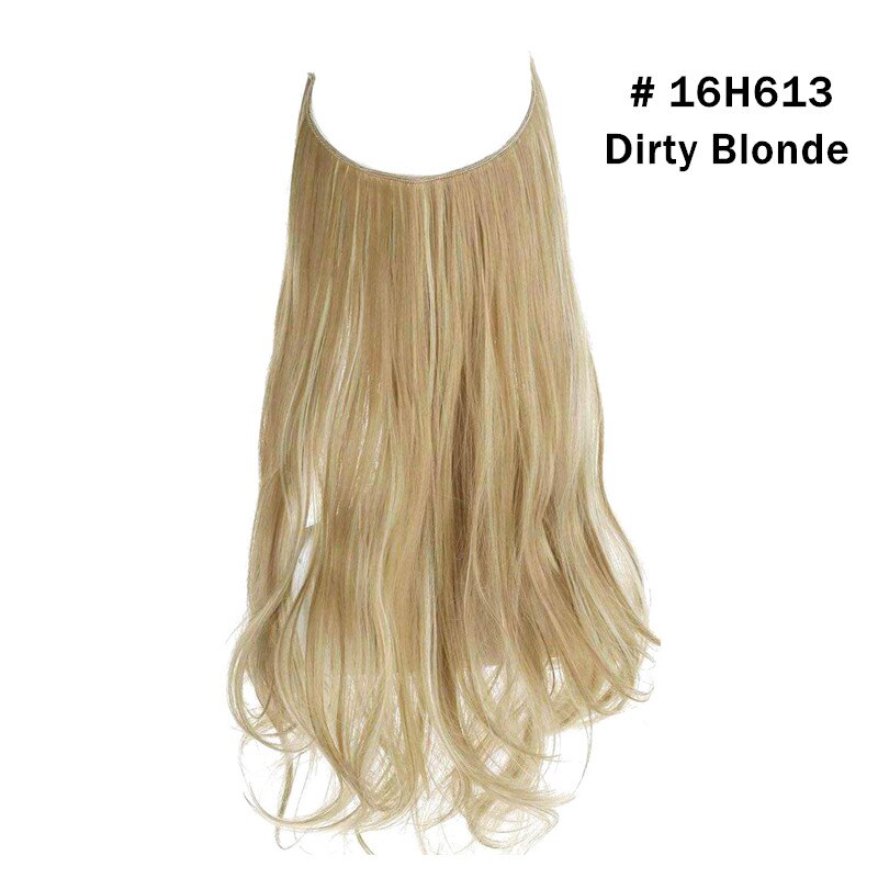 12"14" 16" 18"  Hair Extensions No Clip in Ombre Blonde Black Pink Synthetic