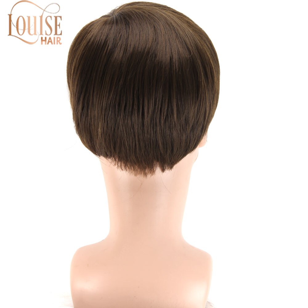 Dark Brown Wig Mens Short Hair Wigs