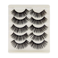 Thumbnail for 5 Pairs Handmade Eyelashes 3D Soft Mink Hair False Lashes